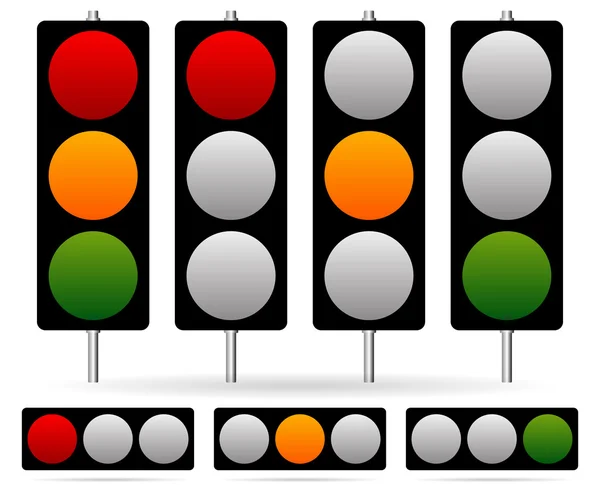 Juego de luces de tráfico . — Archivo Imágenes Vectoriales