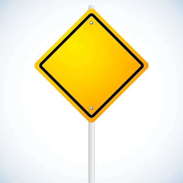 Boş turuncu yol işaret kutup — Stok Vektör