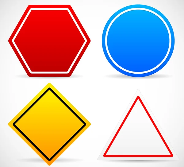 Road Sign Shapes. — Stock Vector