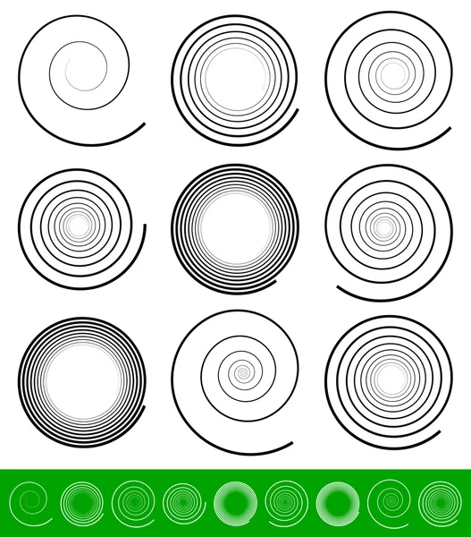 Spiral elements Set — Stock Vector