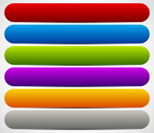 Colorful Horizontal Stickers with Blank Space