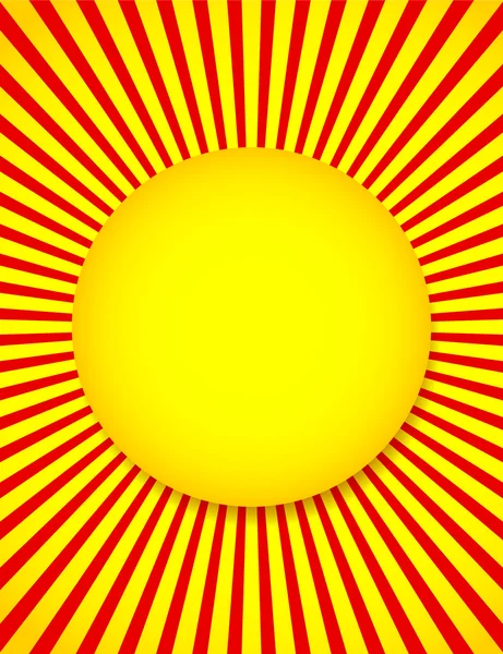 Abstrakter Sonnenhintergrund mit Strahlen, Strahlen — Stockvektor