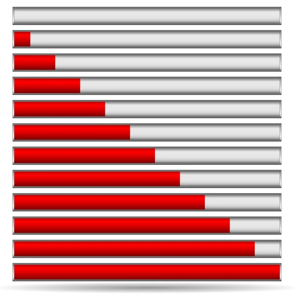Progress or Loading Bars — Stock Vector