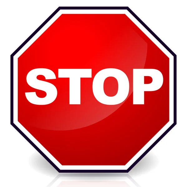 Stop icono de signo — Vector de stock