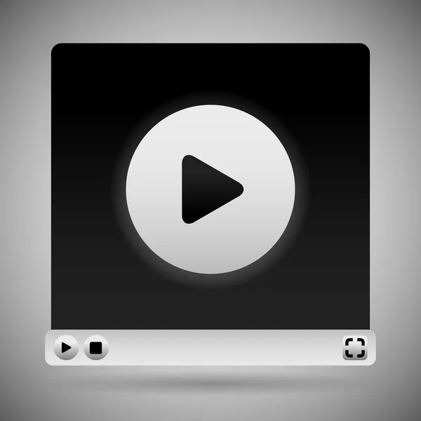 Video Player Template. — Stock Vector