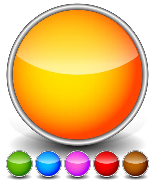 Colorful, Bright Circle Icons — Stock Vector