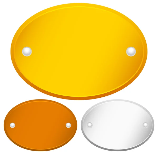 Blank  plaques with rivets Royalty Free Stock Vectors
