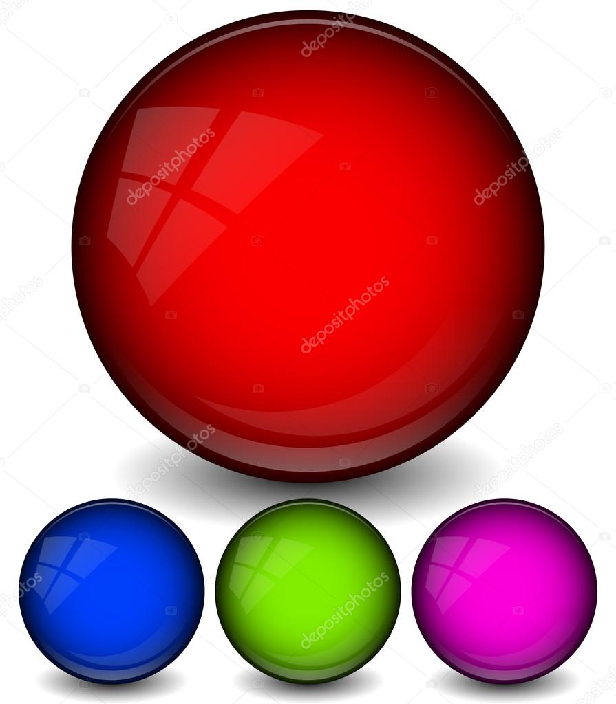 Spheres, with highlight effects.