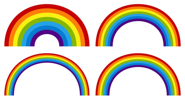 Gráficos de arco iris aislados en blanco — Vector de stock