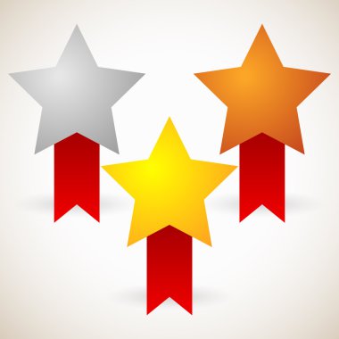 Yıldız boş kırmızı bayrak ile