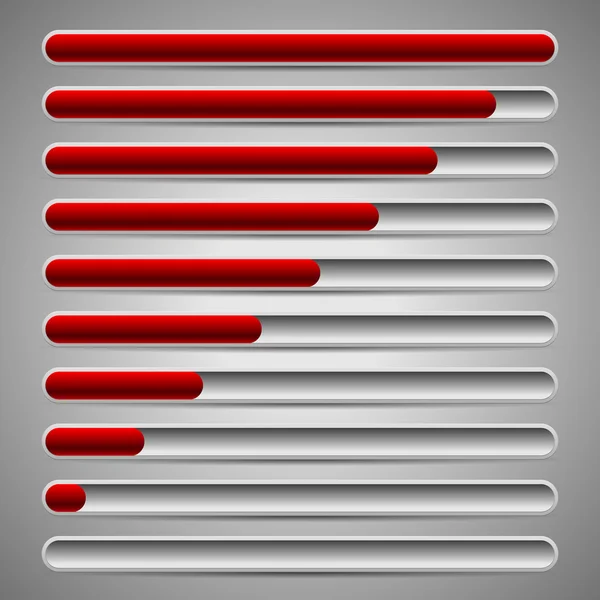 Barres de progression ou de chargement — Image vectorielle