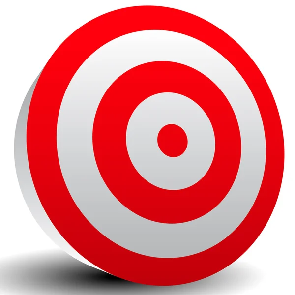 Cible Bullseye rouge — Image vectorielle
