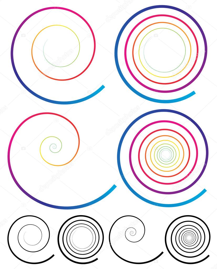 Colorful Spiral Elements.