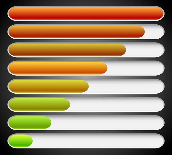 Progress loading bars. — Stock Vector