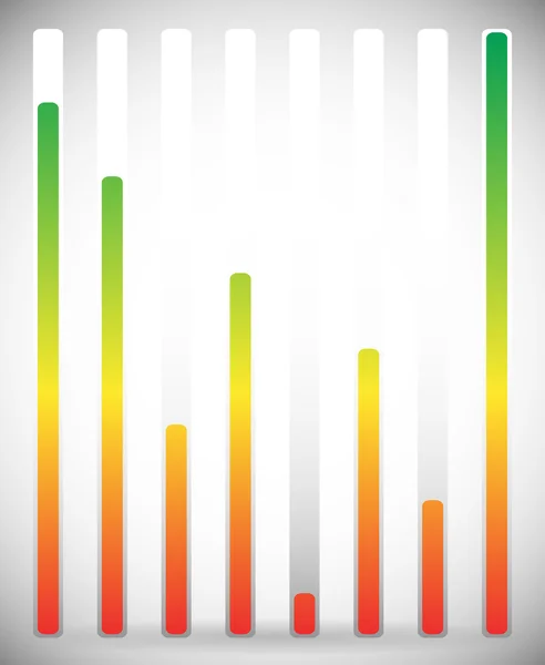 Vertical level indicator set — Stock Vector