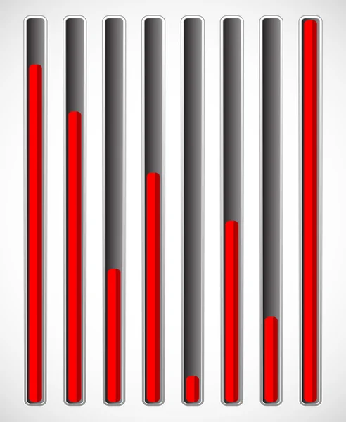 Indicadores de nível vertical . — Vetor de Stock