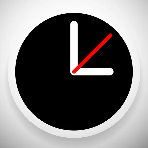 Editable clock with hours — Stock Vector