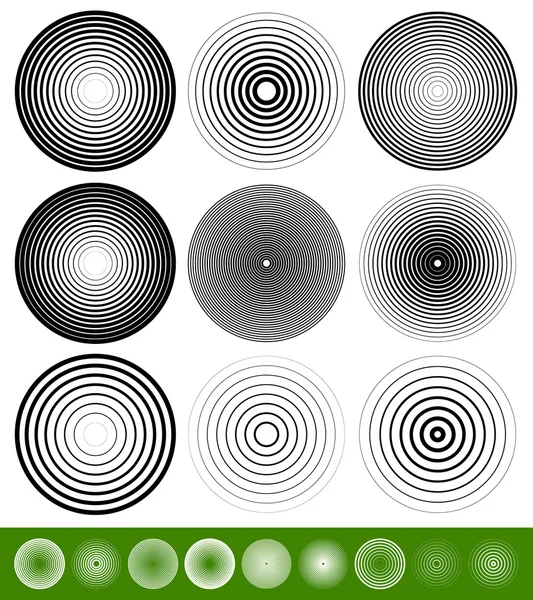 Concentric Backgrounds. — Stock Vector