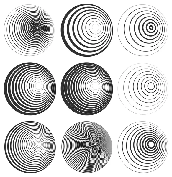 Koncentriska bakgrunder. — Stock vektor