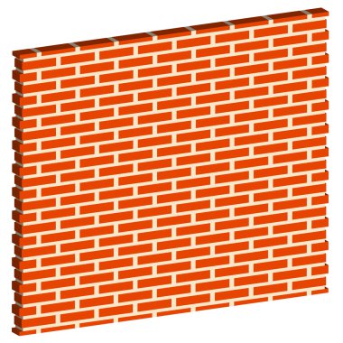 3D, kayma tuğla duvar