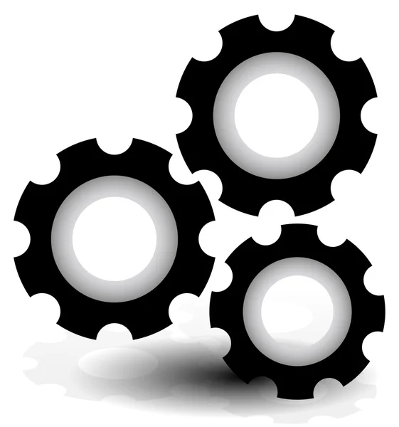 Diverses roues dentées — Image vectorielle