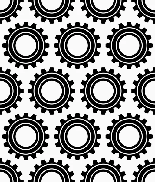 Various gear wheels pattern — Stock Vector