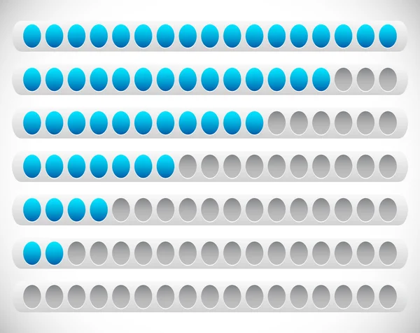 Завантаження барів. Лічильники, індикатори рівня . — стоковий вектор
