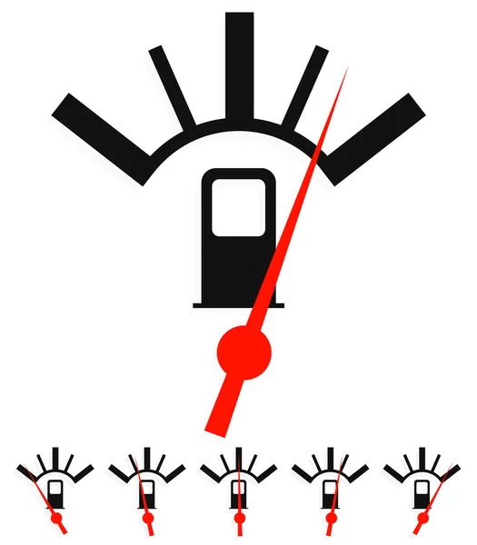 Brandstof, gas meter elementen — Stockvector