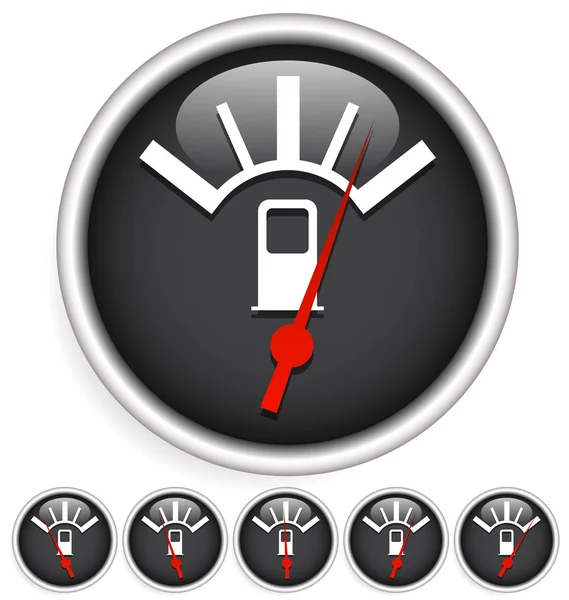 Combustible, éléments de compteurs de gaz — Image vectorielle