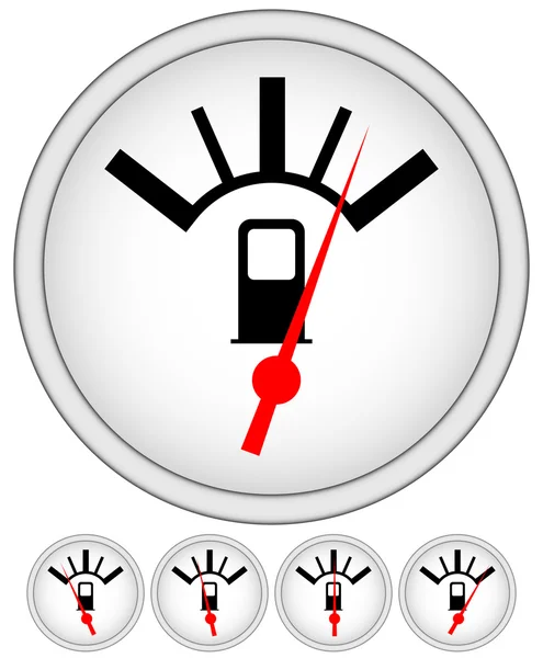 Fuel, gas meter elements — Stock Vector