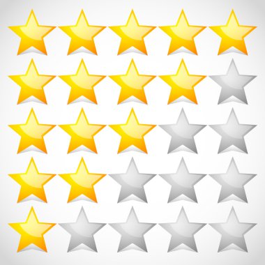 5 star star rating element. clipart