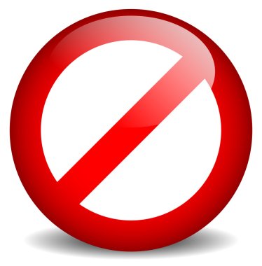 Red No entry sign. clipart