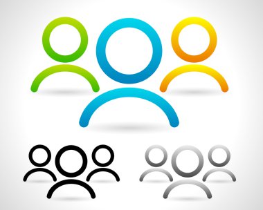 Grup insanlar grafik seti.