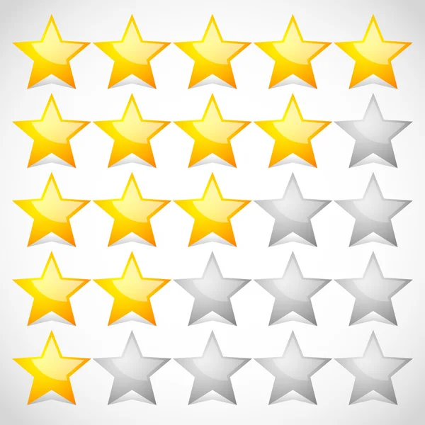 5 star star rating element. — Stock Vector