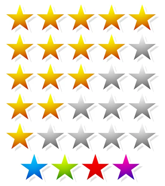 5 star star rating element. — Stock Vector