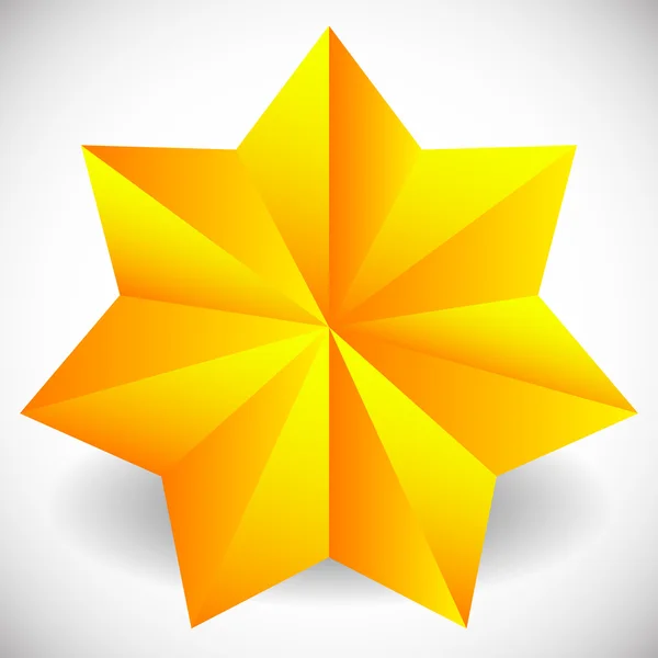 シャドウと多面的な星 — ストックベクタ