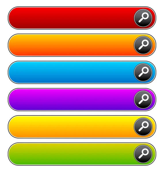 Barras de pesquisa, botões —  Vetores de Stock