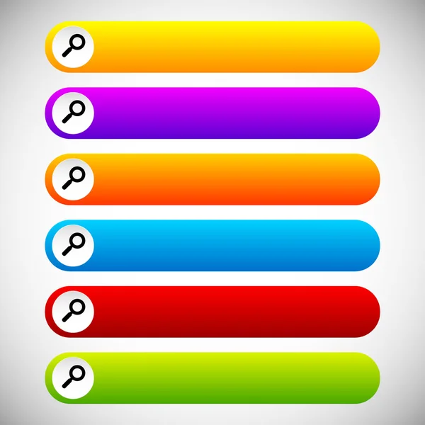 Barras de pesquisa, botões —  Vetores de Stock