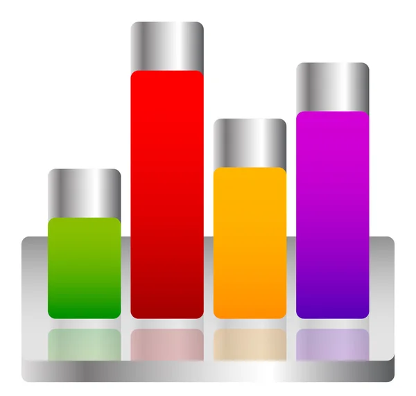 Staafdiagram, staafdiagram element — Stockvector