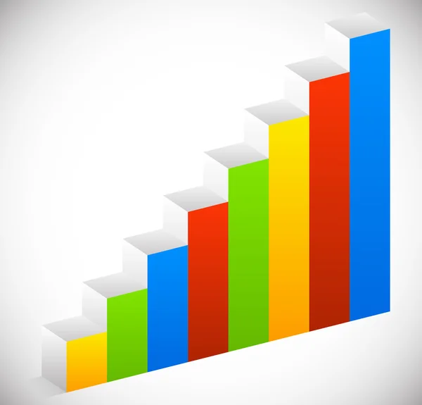 Gráfico de barras, elemento gráfico de barras — Vector de stock