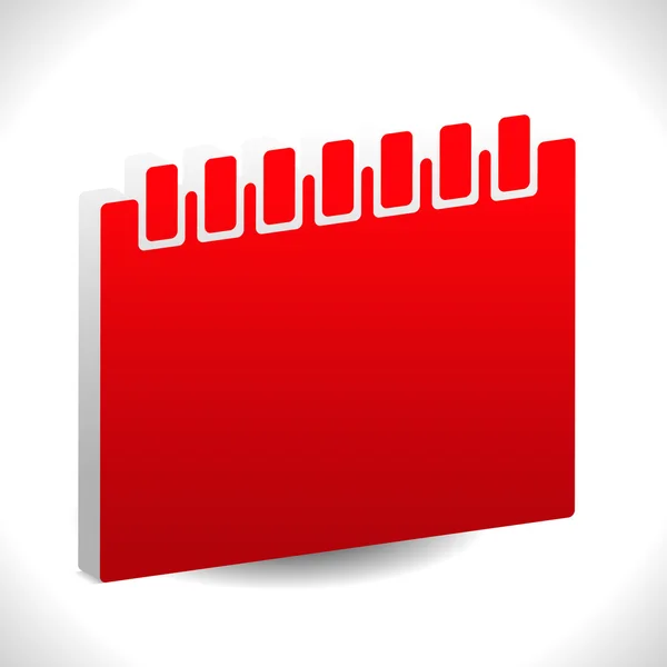 Icône calendrier rouge . — Image vectorielle