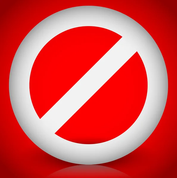 Red No entry sign. — Stock Illustration Red No entry sign. Stock Vector