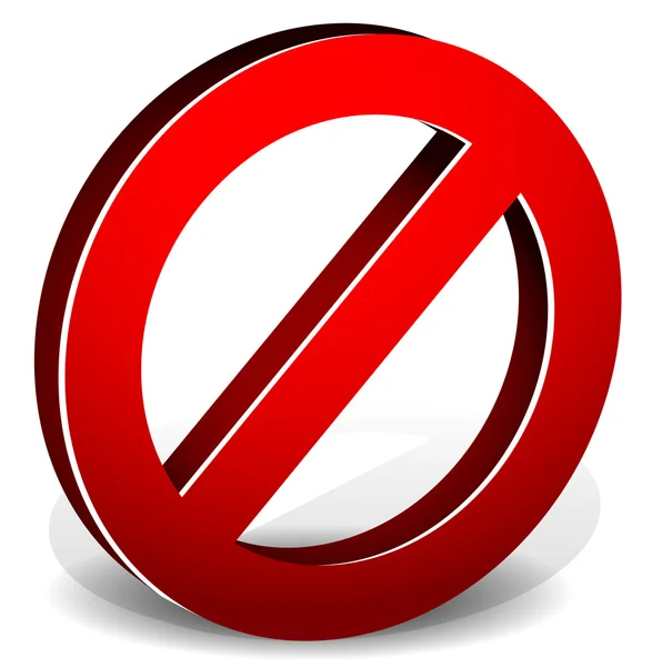Red No entry sign. — Stock Illustration Red No entry sign. Vector Graphics