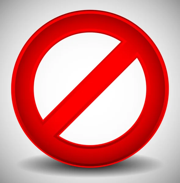 Red No entry sign. — Stock Illustration Red No entry sign. Stock Vector