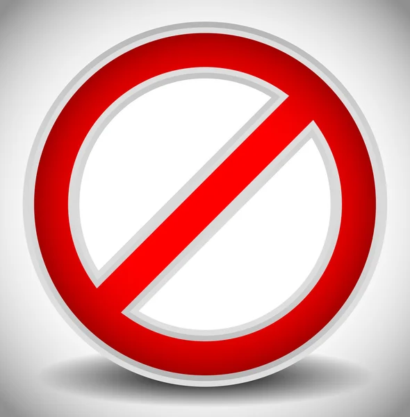 Red No entry sign. — Stock Illustration Red No entry sign. Vector Graphics
