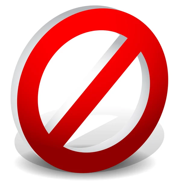 Red No entry sign. — Stock Illustration Red No entry sign. Vector Graphics