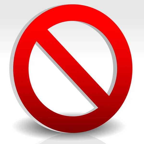 Red No entry sign. — Stock Illustration Red No entry sign. Vector Graphics