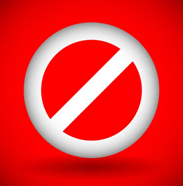 Red No entry sign. — Stock Illustration Red No entry sign. Stock Illustration