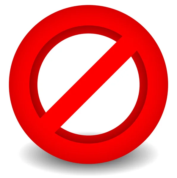Red No entry sign. — Stock Illustration Red No entry sign. Stock Illustration