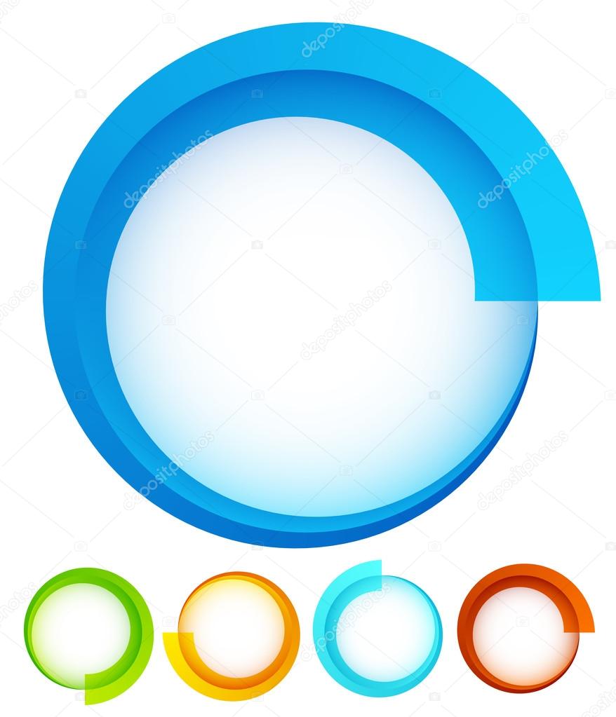 Circular, round design elements.